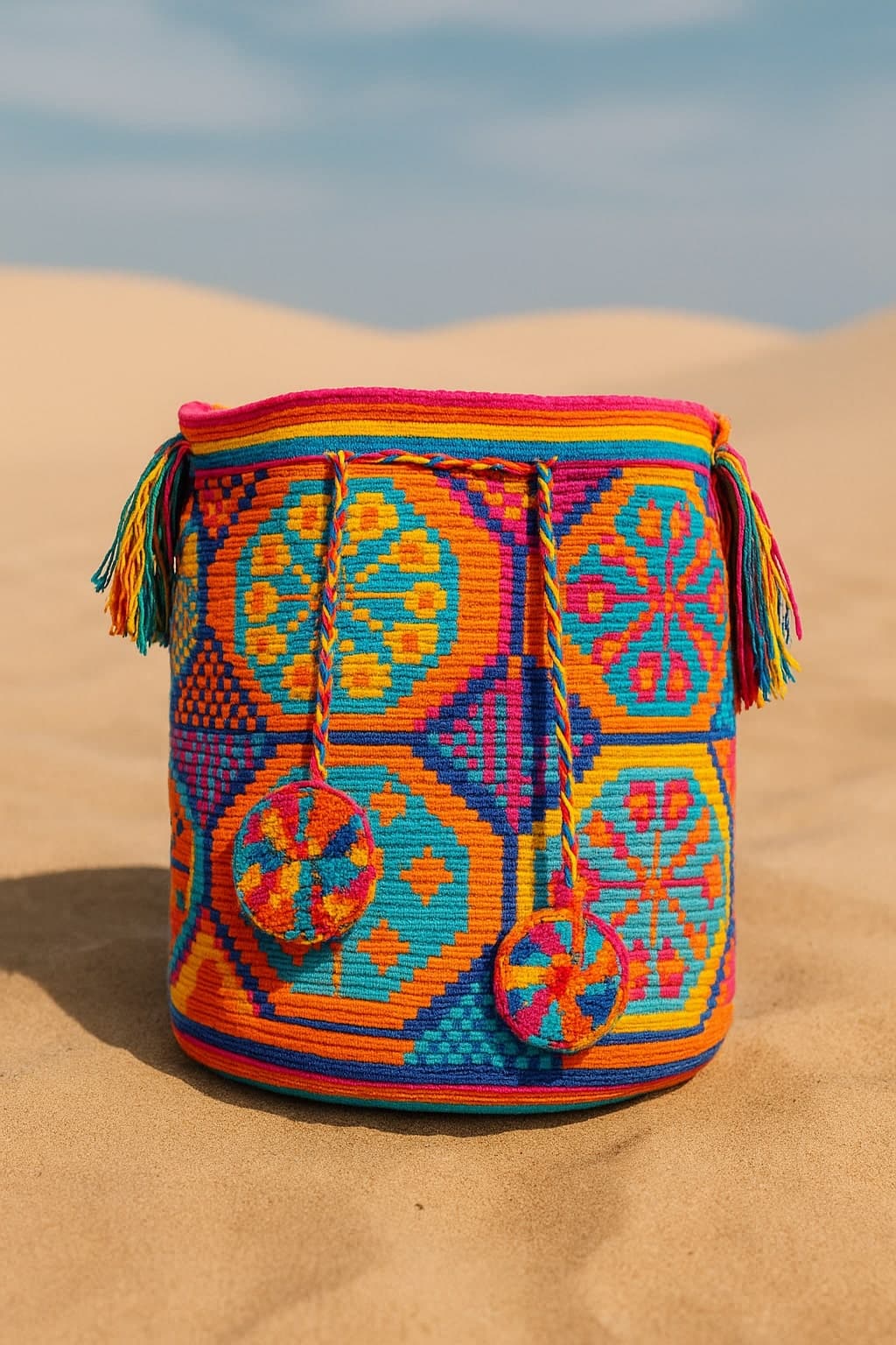 Colorful Wayuu mochila bag